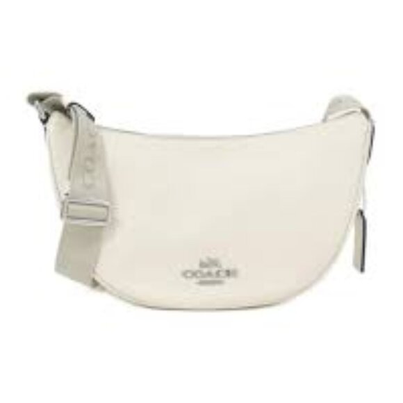 NWT ✅ Coach PACE Smooth Leather Shoulder Bag CT644 CHALK / SILVER⭐ NWT - Picture 4 of 17